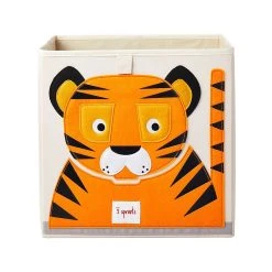 3 Sprouts Aufbewahrungsbox Faltbar Tiger, 33 X 33 X 33 Cm