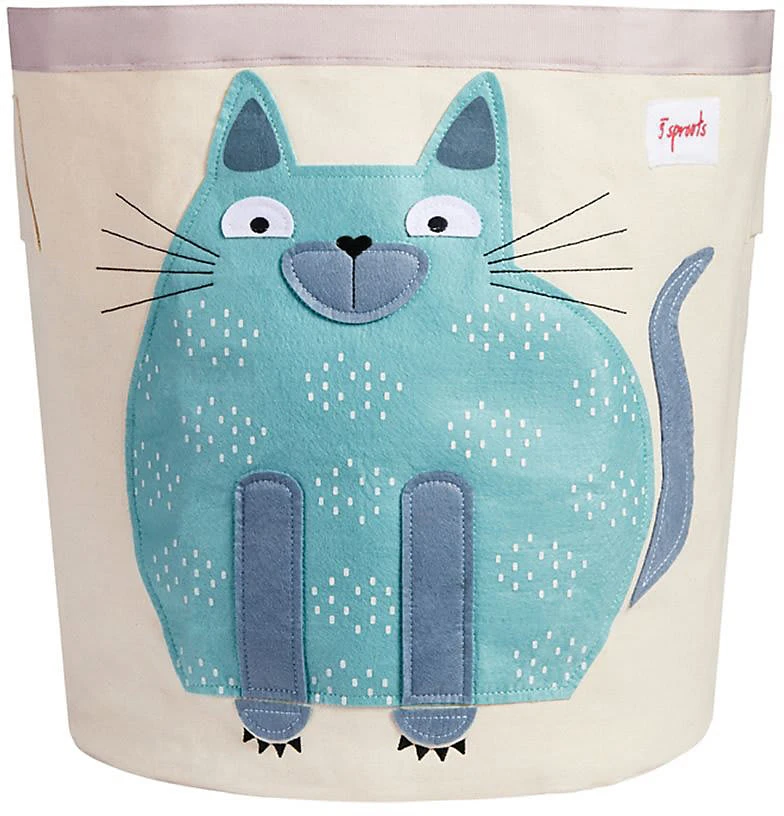 3 Sprouts Aufbewahrungskorb Faltbar, Katze, 45 X 43 Cm