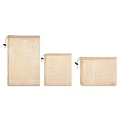 5five Simply Smart Baumwollsäcke 3er-Set In Beige