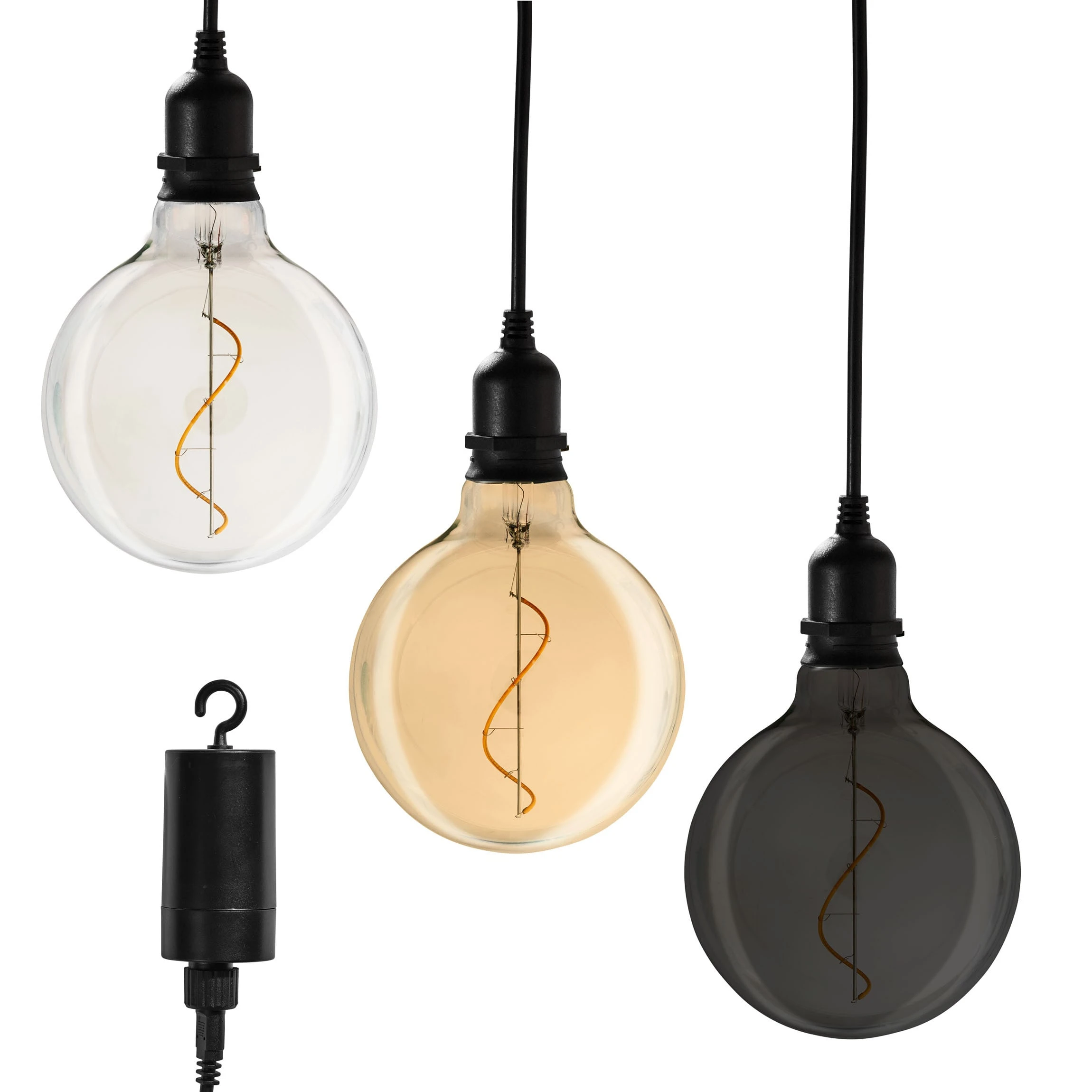 AMARE 3er Set Designleuchte Glow Batteriebetrieben KENNZEICHNUNG NICHT ERFORDERLICH In Smoky, Klar, Gold – Bild 2