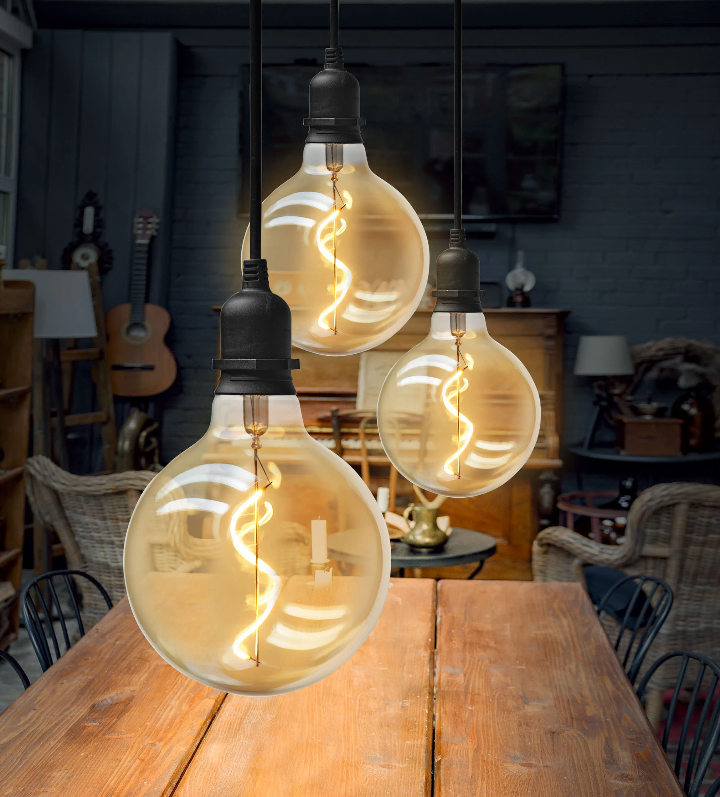 AMARE 3er Set Designleuchte Glow Mit Netzstecker G In Gold – Bild 3