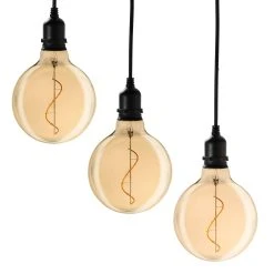 AMARE 3er Set Designleuchte Glow Mit Netzstecker G In Gold