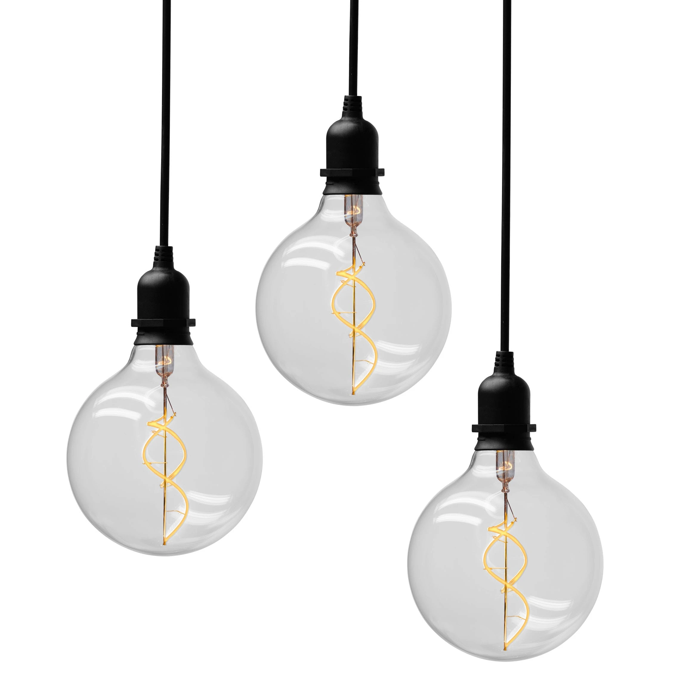 AMARE 3er Set Designleuchte Glow Mit Netzstecker G In Klar – Bild 2