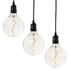 AMARE 3er Set Designleuchte Glow Mit Netzstecker G In Klar