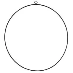 AMARE Dekorativer Türkranz 40 Cm Ring In Schwarz