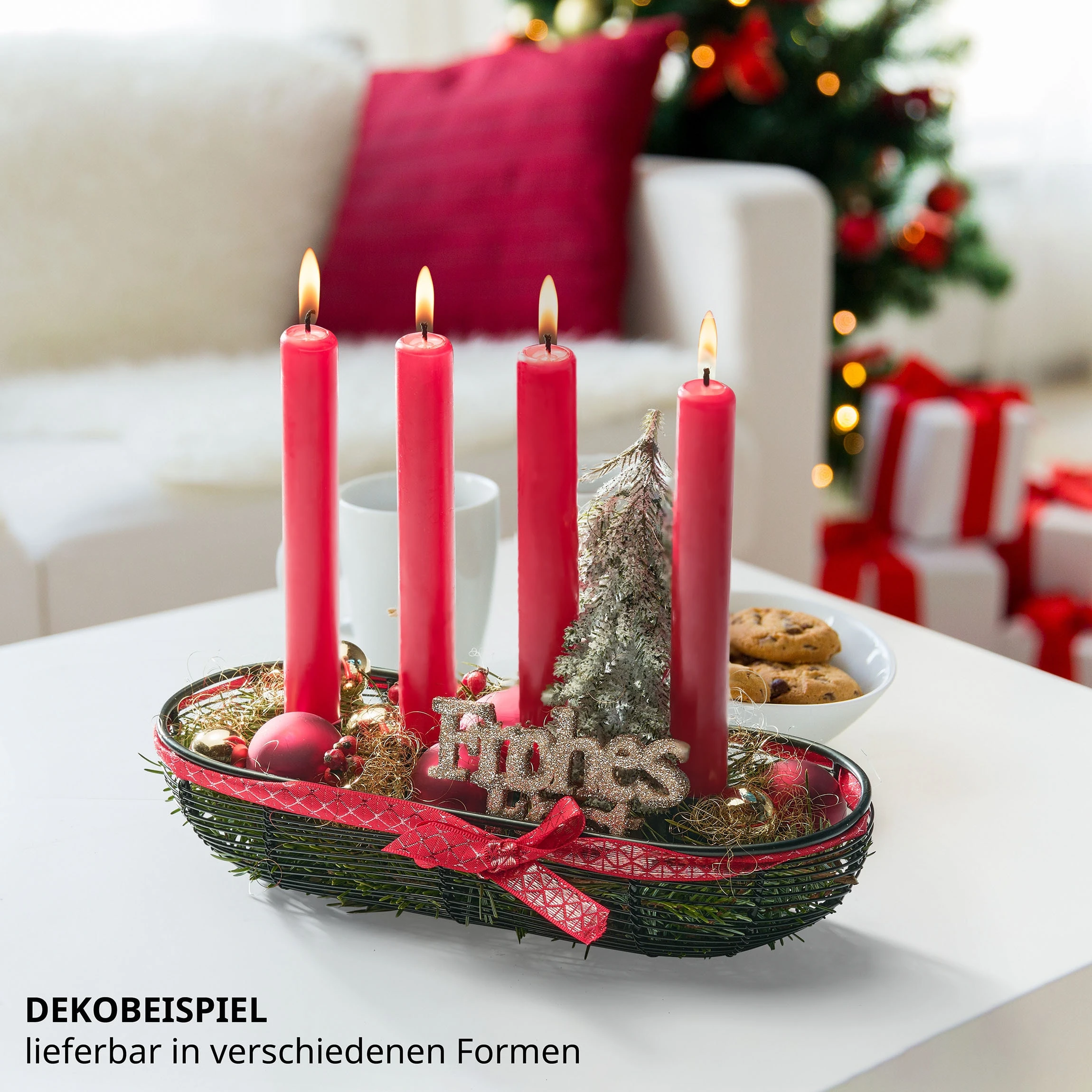 AMARE Draht Kandelaber Für 4 Kerzen In Schwarz – Bild 3