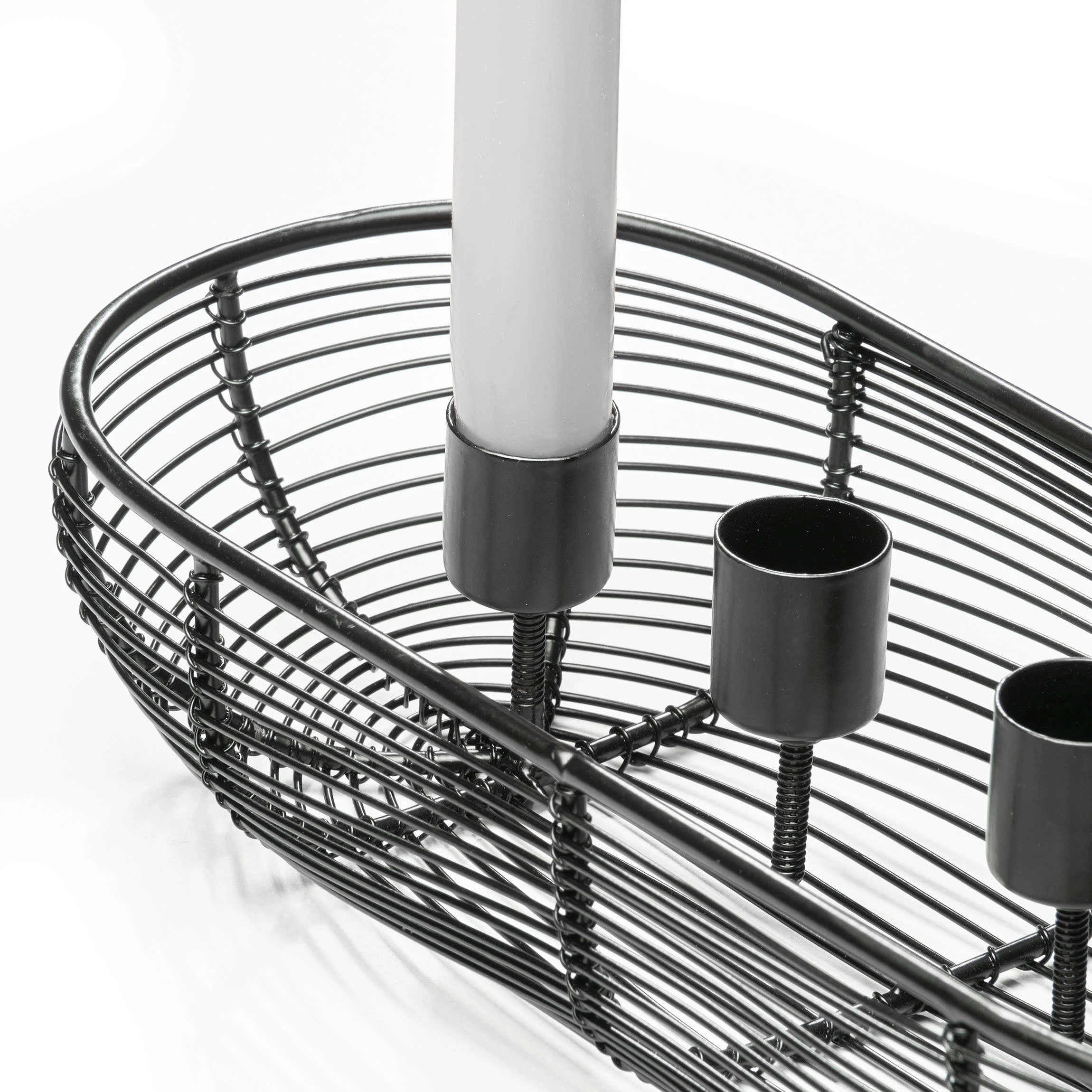 AMARE Draht Kandelaber Für 4 Kerzen In Schwarz – Bild 4