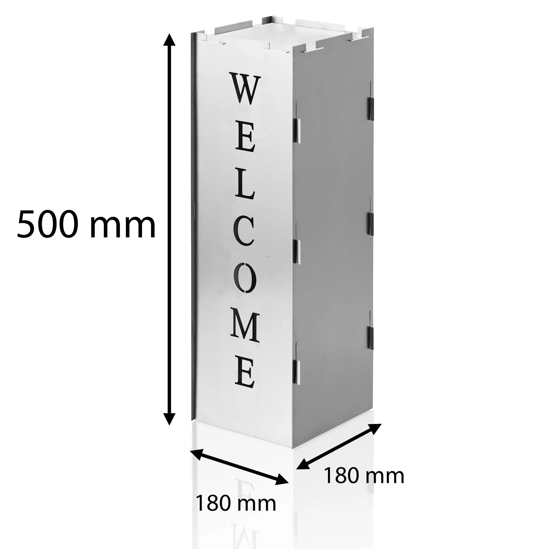 AMARE Garten Windlicht Und Podest Im Welcome Design In Silber – Bild 3