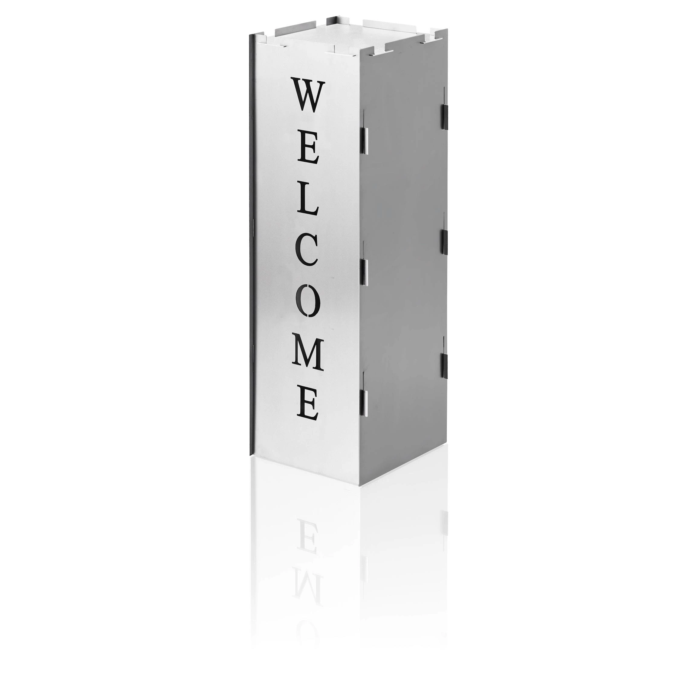 AMARE Garten Windlicht Und Podest Im Welcome Design In Silber