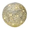 AMARE LED Kugel Ball Flechtoptik NICHT ERFORDERLICH In Silber