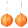 AMARE LED Lampion 2er-Set Solar Lampenkette SOLARBETRIEBEN In Orange