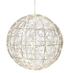 AMARE LED-Metalldrahtkugel Ø 40 Cm EEK G In Silber
