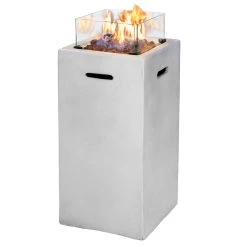 AMARE Outdoor Feuertisch Quadratisch In Grau