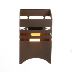 AMARE Solar Gartenfeuer Eckig NICHT ERFORDERLICH In Rostfarbe