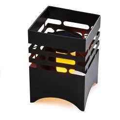 AMARE Solar Gartenfeuer Eckig NICHT ERFORDERLICH In Schwarz