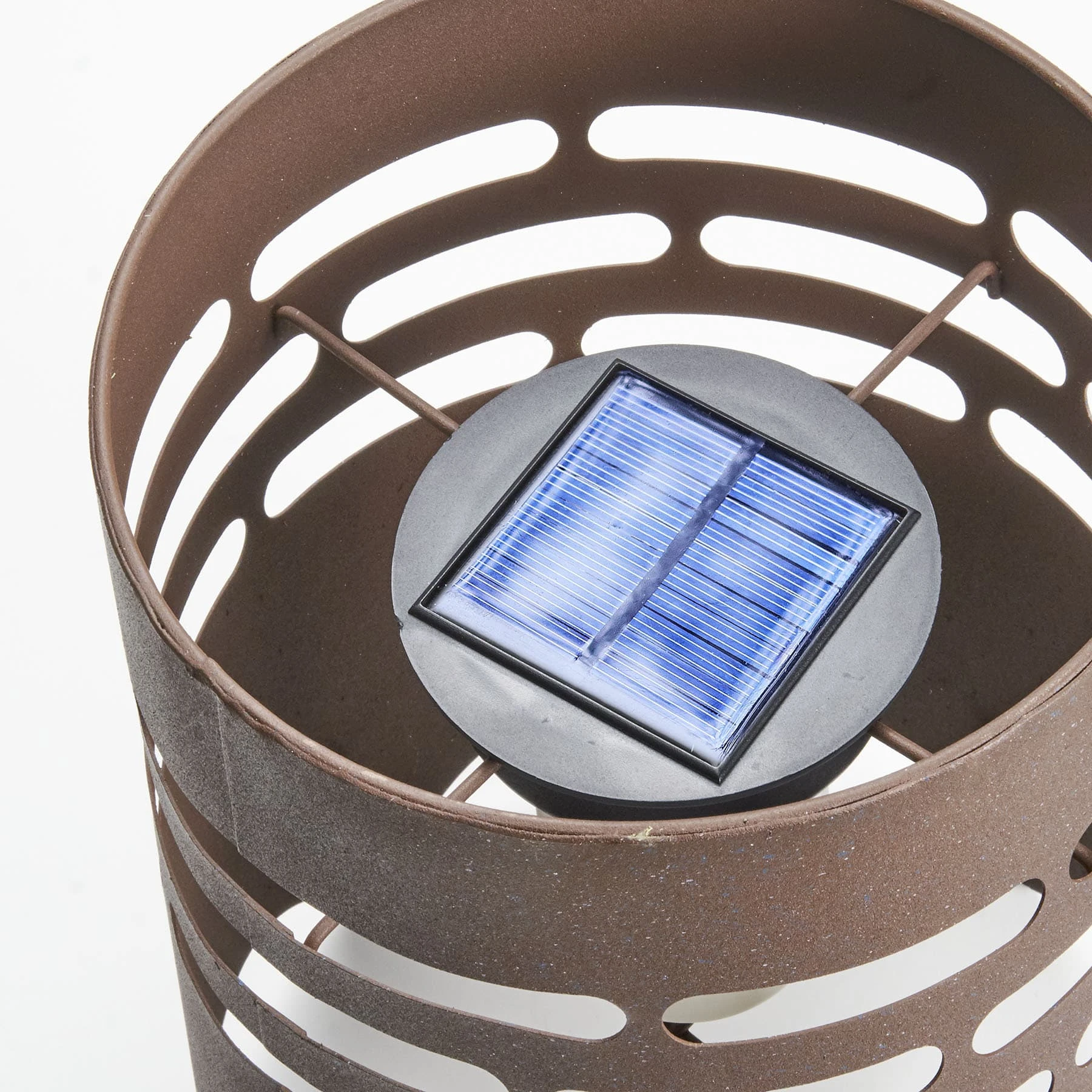 AMARE Solar Gartenfeuer Rund NICHT ERFORDERLICH In Rostfarbe – Bild 3