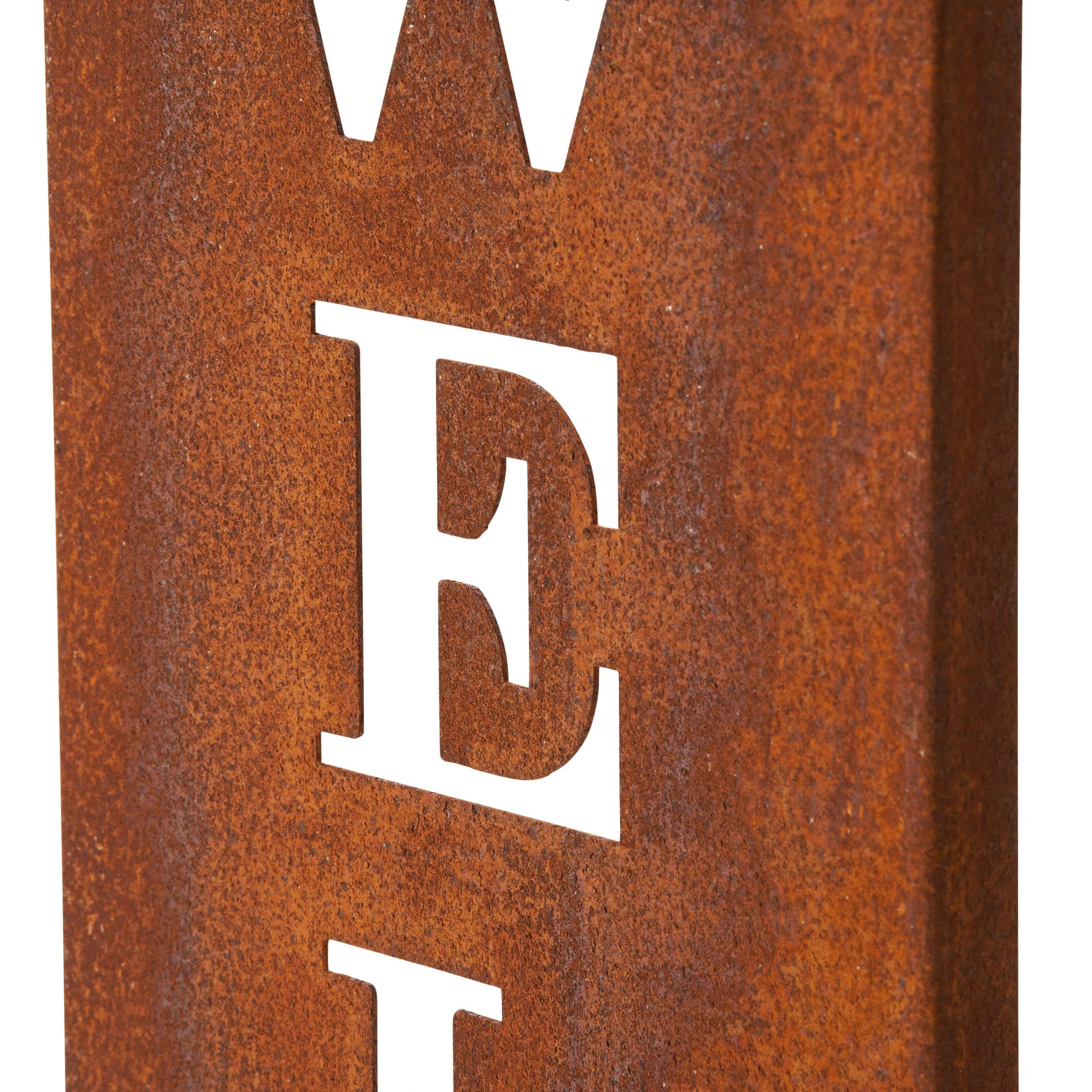 AMARE Stahl Standschild Welcome In Rost – Bild 7