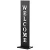 AMARE Stahl Standschild Welcome In Schwarz