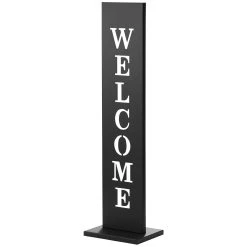 AMARE Stahl Standschild Welcome In Schwarz