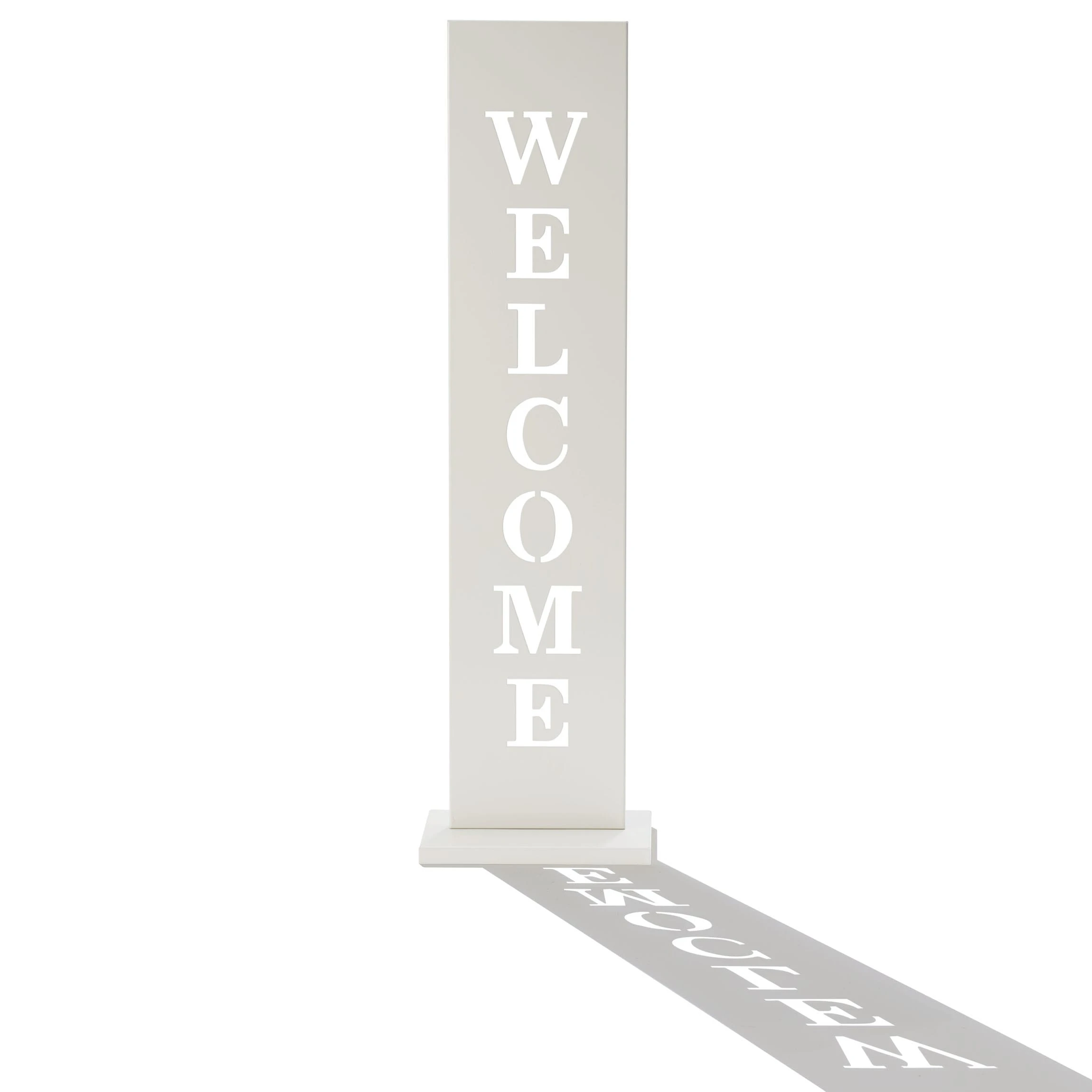 AMARE Stahl Standschild Welcome In Weiß – Bild 2