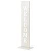 AMARE Stahl Standschild Welcome In Weiß
