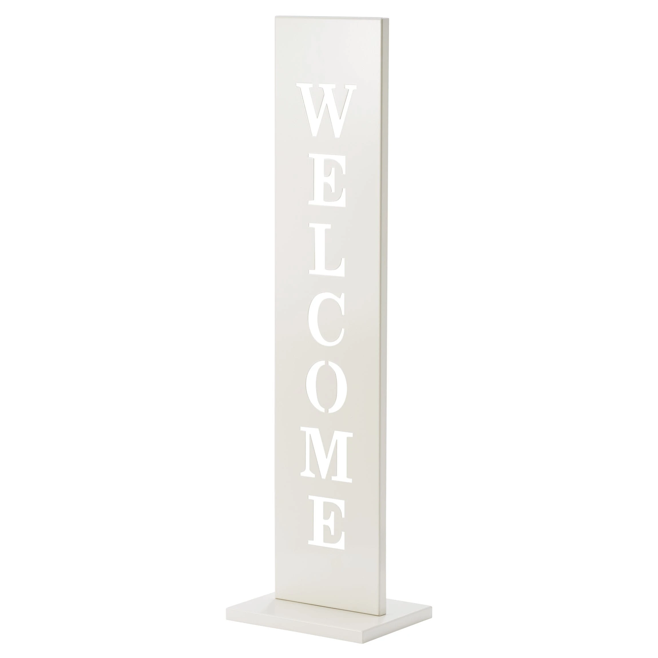 AMARE Stahl Standschild Welcome In Weiß