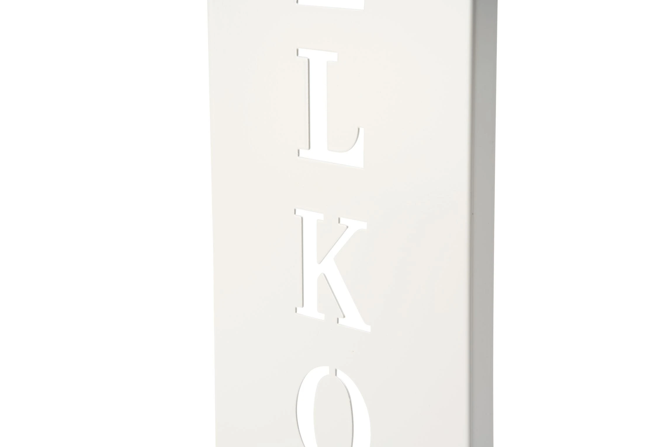 AMARE Stahl Standschild Willkommen In Weiß – Bild 7