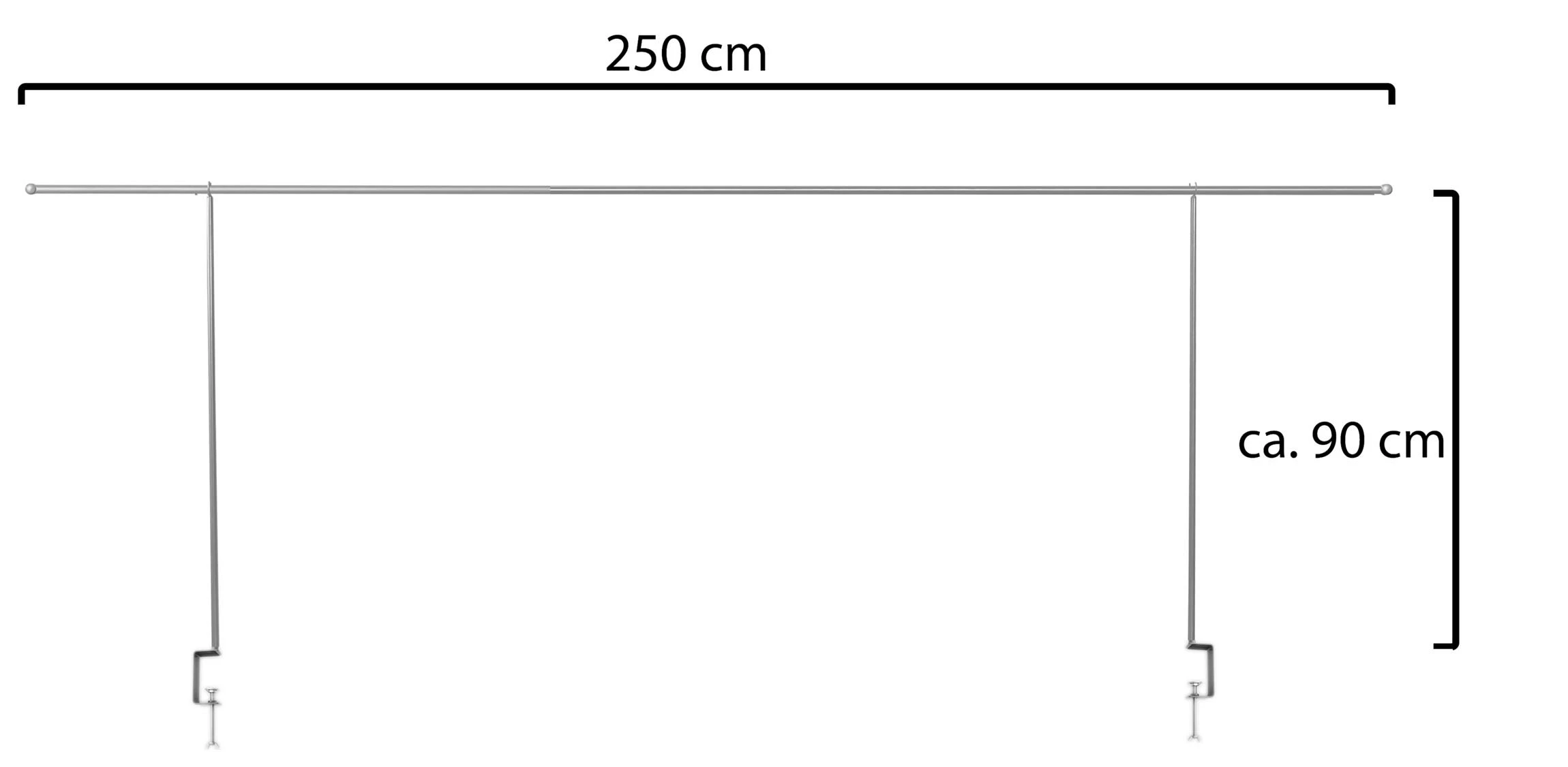 AMARE Tischdekostange Mit Klemme In Silber – Bild 2