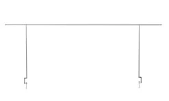 AMARE Tischdekostange Mit Klemme In Silber