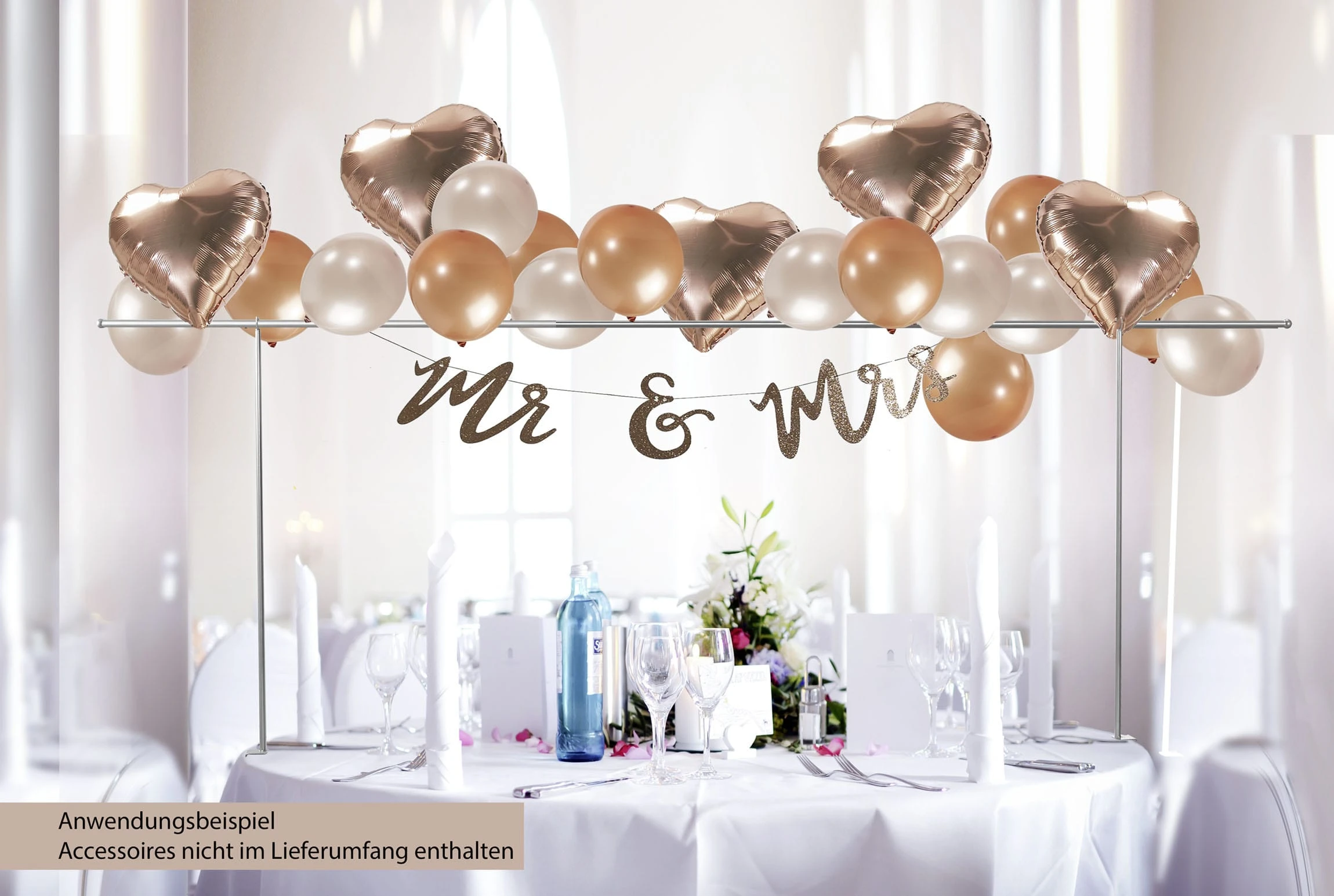 AMARE Tischdekostange Mit Klemme In Silber – Bild 7