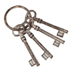 Ambiente Haus 4er Schlüsselbund Aus Gusseisen In Antikweiß