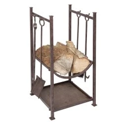 Ambiente Haus Kaminset Für Holz In Antikbraun - (H) 75 Cm