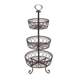 Ambiente Haus Obst/Blumen Etagere In Antikbraun - (H) 80 Cm