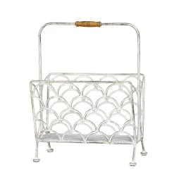 Ambiente Haus Zeitungsständer Aus Eisen In Weiß / Braun