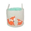 BABY LAL® Aufbewahrungskorb "FUCHS & Co." In Grau/Mint - (H) 32 X (B) 35cm
