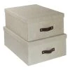 BigsoBox 2er-Set: Aufbewahrungsboxen "Ulrika" In Beige