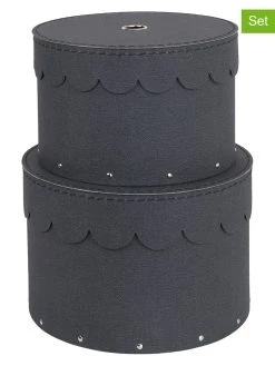 BigsoBox 2er-Set: Rundboxen "Wilma" In Schwarz