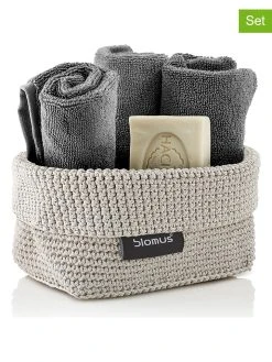 Blomus 2er-Set: Aufbewahrungskörbe "Tela" In Taupe - (B)15 X (H)10 X (T)9 Cm