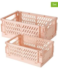 Boltze 2er-Set: Aufbewahrungskisten "Malmo" In Rosa