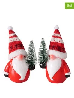 Boltze 2er-Set: Dekofiguren "Christus" In Rot - (H)18 Cm