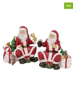 Boltze 2er-Set: Dekofiguren "Edouardo" In Rot - (B)15 X (H)15 Cm