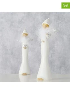 Boltze 2er-Set: Dekofiguren "Oxania" In Weiß - (B)9 X (H)25 Cm
