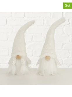 Boltze 2er-Set: Dekofiguren "Tanyo" In Weiß - (H)25 Cm