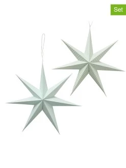 Boltze 2er-Set: Dekohänger "Nele" In Hellgrün - Ø 40 Cm