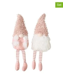 Boltze 2er-Set: Kantenhocker "Leonessy" In Rosa - (H)61 Cm