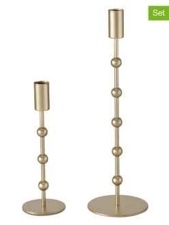 Boltze 2er-Set: Kerzenständer "Kimberly" In Gold