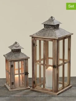 Boltze 2er-Set: Laternen "Firola" In Natur