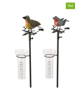 Boltze 2er-Set: Regenmesser "Ruby" In Bunt - (H)115 Cm