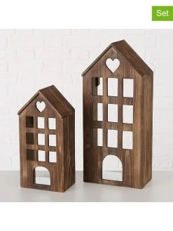 Boltze 2er-Set: Windlichter "Landshut" In Braun