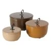 Boltze 3er-Set: Aufbewahrungsdosen "Jaryn" In Beige/ Gold/ Braun